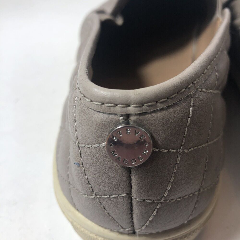 Steve Madden Shoes Womens Size 10 B Ecentrcq Brown Taupe Quilted‎ Slip On D3 - Picture 7 of 11